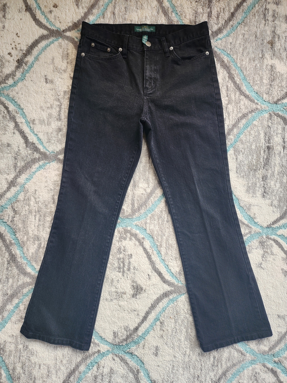 Lauren Ralph Lauren Classic Bootcut Jeans Women’s Size 6 Black Dark Wash Denim